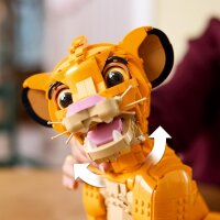 LEGO ǀ Disney Simba, der Junge König der Löwen, Bauspielzeug zum Sammeln mit kreativer Tierfigur, entspannende Aktivität für Erwachsene, Geschenkidee für Filmfans 43247