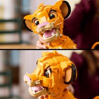 LEGO ǀ Disney Simba, der Junge König der Löwen, Bauspielzeug zum Sammeln mit kreativer Tierfigur, entspannende Aktivität für Erwachsene, Geschenkidee für Filmfans 43247