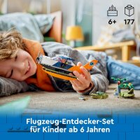 LEGO City Dschungelforscher-Wasserflugzeug, Spielzeug für Kinder, Dschungel-Spielzeug mit Minifiguren, Entdecker-Spielzeug für Mädchen und Jungen ab 6 Jahren 60425