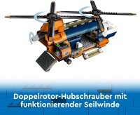 LEGO City Dschungelforscher-Hubschrauber, Abenteuer-Spielset für Kinder ab 8 Jahren, Weihnachts- oder Geburtstagsgeschenk für Kinder, 5 Minifiguren und 3 Gorillas 60437