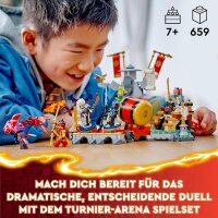 LEGO NINJAGO Turnier-Arena Abenteuer-Spielzeug für Kinder, Ninja-Spielset mit 6 Minifiguren, sammelbares Bauset, Geburtstagsgeschenk für Jungen und Mädchen ab 7 Jahren 71818