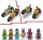 LEGO NINJAGO Kombi-Raupe des Ninja-Teams, 4-in-1-Set mit Gleiter, Rennauto und 2 Motorrädern und 6 Minifiguren, Geschenk für Jungen und Mädchen, Ninja-Spielzeug 71820