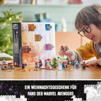 LEGO 76267 Marvel Avengers Adventskalender, Weihnachtskalender mit 24 Geschenken inkl. Captain America, Spider-Man, Iron Man und weiteren Superhelden-Minifiguren, Weihnachts- und Advents-Geschenk