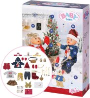 BABY born Adventskalender mit 24 Überraschungen, enthält Kleidung und Accessoires für 43 cm Puppen, 832844 Zapf Creation