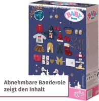 BABY born Adventskalender mit 24 Überraschungen, enthält Kleidung und Accessoires für 43 cm Puppen, 832844 Zapf Creation