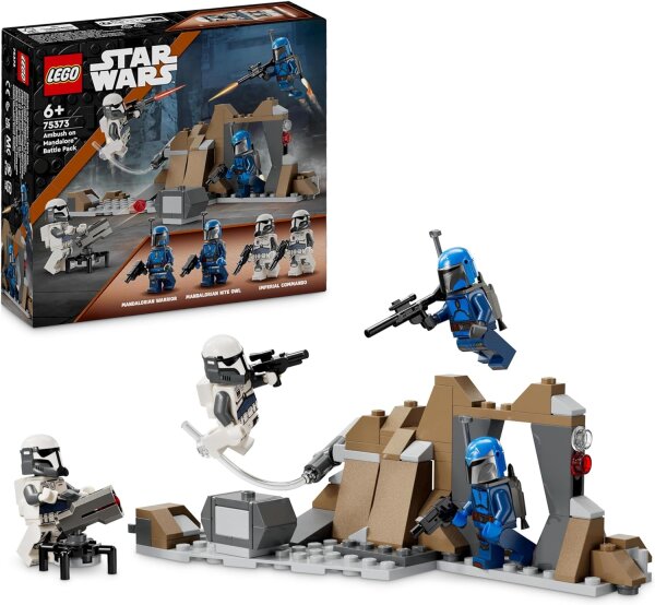 LEGO Star Wars: The Mandalorian Hinterhalt auf Mandalore Battle Pack, Abenteuer-Bauspielzeug für Kinder, Action-Spielset zum Sammeln, Geschenkidee für Jungen und Mädchen 75373