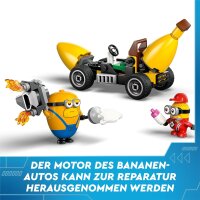 LEGO Ich – Einfach unverbesserlich 4: Minions und das Bananen Auto, Spielset zum Film mit 4 Minifiguren, Kinderspielzeug, Geschenk für Jungen und Mädchen ab 6 Jahren 75580