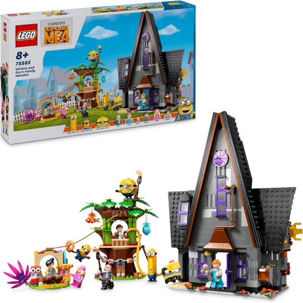 LEGO Ich – Einfach unverbesserlich 4: Familienvilla von Gru und den Minions, Fanartikel zum neuen Film, Spielzeug, Geschenk für Jungen und Mädchen ab 8 Jahren 75583