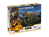 Revell - Jurassic World Dominion | 3D Puzzle T-Rex | Diorama Set | Dinosaurier-Spielzeug für Kinder & Erwachsene | Geschenkidee | Perfekt für Sammler | 54 Teile | Ab 10 Jahren