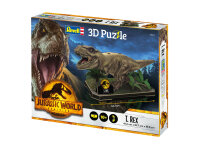 Revell - Jurassic World Dominion | 3D Puzzle T-Rex | Diorama Set | Dinosaurier-Spielzeug für Kinder & Erwachsene | Geschenkidee | Perfekt für Sammler | 54 Teile | Ab 10 Jahren