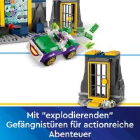 LEGO DC Batman Bathöhle mit Batman, Batgirl und Joker, Superhelden-Spielzeug, Spielzeugauto für Jungen, Mädchen und Junge Superhelden ab 4 Jahren 76272