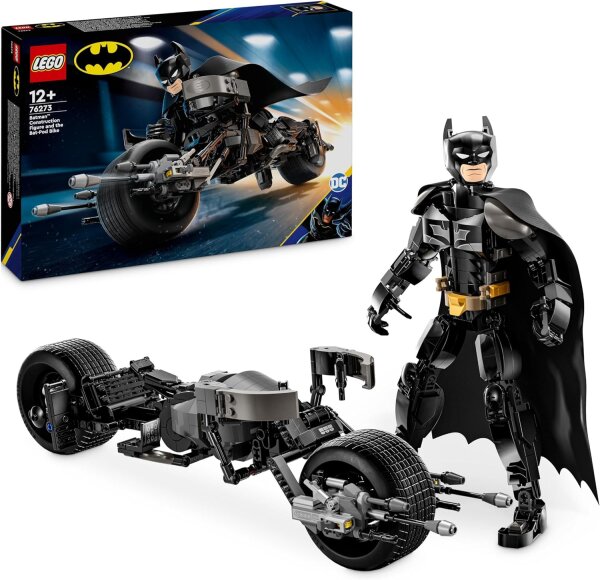 LEGO DC Batman: Batman Baufigur mit dem Batpod, Spielzeug zu den Filmen mit dem Superhelden, Abenteuer-Spielset für Kinder, Geschenk für Jungen und Mädchen 76273