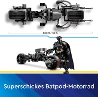 LEGO DC Batman: Batman Baufigur mit dem Batpod, Spielzeug zu den Filmen mit dem Superhelden, Abenteuer-Spielset für Kinder, Geschenk für Jungen und Mädchen 76273