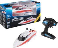 Revell RC Boot Sundancer, mit Schutzschaltung - die Propeller Laufen erst im Wasser Control Ferngesteuertes Boot, 31,5 cm, Weiß/Rot