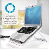 Fellowes Laptop Ständer I-Spire Quick Lift - Laptop Ständer faltbar für Laptops bis 17 Zoll (43,18 cm) - Laptop Ständer weiß