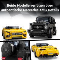 LEGO Speed Champions Mercedes-AMG G 63 & Mercedes-AMG SL 63, Bauset mit 2 Spielzeug-Autos und 2 Fahrer-Minifiguren, Geschenk für Jungen und Mädchen 76924