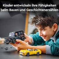 LEGO Speed Champions Mercedes-AMG G 63 & Mercedes-AMG SL 63, Bauset mit 2 Spielzeug-Autos und 2 Fahrer-Minifiguren, Geschenk für Jungen und Mädchen 76924