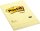 Post-it 659 Haftnotizen Block à 100 Blatt, gelb (102 x 152 mm) gelb