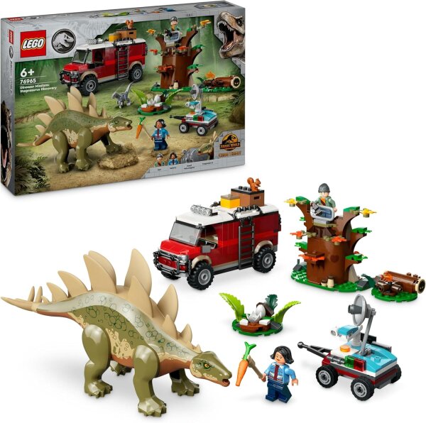 LEGO Jurassic World Dinosaurier-Missionen: Entdeckung des Stegosaurus, Abenteuer-Spielset für Jungen und Mädchen ab 6 Jahren, Geschenk für Fans von Ben und Sammy 76965