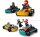 LEGO City Go-Karts mit Rennfahrern, Set mit 2 Rennfahrer-Minifiguren und Rennautos, Auto-Spielzeug ab 5 Jahren für Jungs und Mädchen, lustiges Geschenk für Kinder 60400