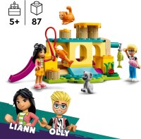 LEGO Friends Abenteuer auf dem Katzenspielplatz, Set mit Spielzeug-Tieren und Figuren, darunter Olly, Liann und 2 Katzenfiguren, Geschenk für Mädchen und Jungen ab 5 Jahren 42612