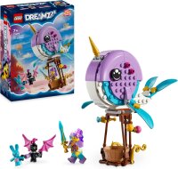 LEGO DREAMZzz Izzies Narwal-Heißluftballon, Meerestiere-Spielzeug, Rette Bunchu vor einem Albgnom, wandlungsfähiges Wal-Spielzeug für Kinder, Geschenk für Mädchen und Jungs ab 7 Jahren 71472