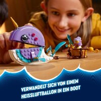 LEGO DREAMZzz Izzies Narwal-Heißluftballon, Meerestiere-Spielzeug, Rette Bunchu vor einem Albgnom, wandlungsfähiges Wal-Spielzeug für Kinder, Geschenk für Mädchen und Jungs ab 7 Jahren 71472