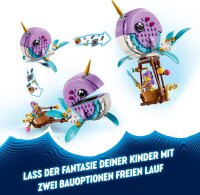 LEGO DREAMZzz Izzies Narwal-Heißluftballon, Meerestiere-Spielzeug, Rette Bunchu vor einem Albgnom, wandlungsfähiges Wal-Spielzeug für Kinder, Geschenk für Mädchen und Jungs ab 7 Jahren 71472