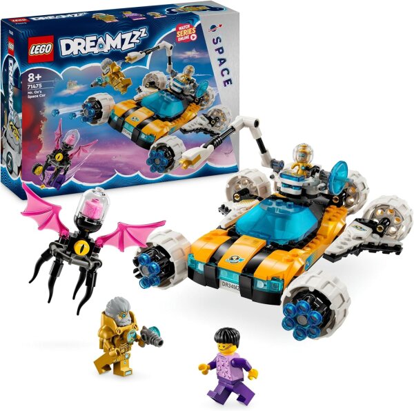 LEGO DREAMZzz Der Weltraumbuggy von Mr. Oz, Set mit Spielzeug-Auto oder Space Shuttle, inklusive Minifiguren Mr. Oz, Albert und Jayden, Weltraum-Geschenk für Jungen und Mädchen ab 8 Jahren 71475