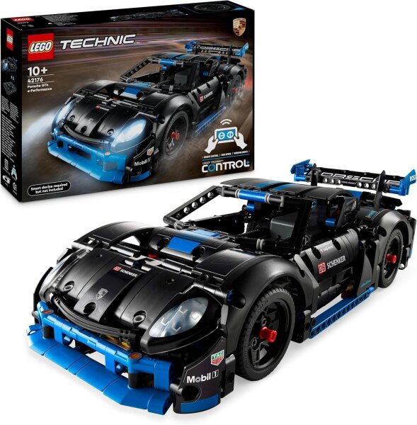 LEGO Technic Porsche GT4 e-Performance Rennwagen, Ferngesteuerter Flitzer, interaktives Modellauto, Geschenk für Kinder, Bauspielzeug ab 10 Jahren 42176