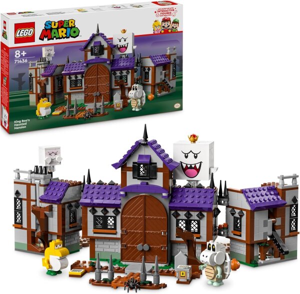 LEGO Super Mario König Buu Huus Spukhaus, Spielzeuggeisterhaus für Kinder, Nintendo Set zum Sammeln, mit Baby Yoshi, Geschenk für Jungen, Mädchen und Gamer ab 8 Jahren 71436