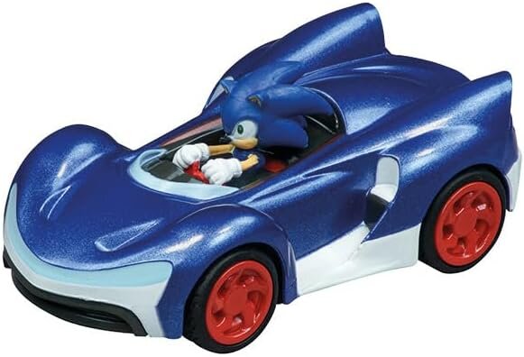 Carrera - 20064218 - Carrera GO!!! I Sonic The Hedgehog Slotcar I Maßstab 1:43 I Offiziell lizenziert von SEGA I Detailgetreue Sonic Figur I Ready to Race Autorennbahn Action