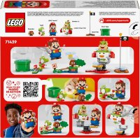 LEGO Super Mario Abenteuer mit dem interaktiven Mario, Set mit Junior-Clown-Kutsche, Spielzeug-Yoshi, Nintendo Geschenk für Jungen, Mädchen und Gamer ab 6 Jahren 71439