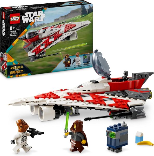 LEGO Star Wars Jedi Bobs Sternjäger, Bauspielzeug, Spielzeug-Sternenschiff Steinen, beliebter Charakter, Geburtstagsgeschenk für Jungen, Mädchen und alle Fans ab 8 Jahren 75388