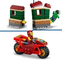 LEGO Marvel Iron Man mit Bike und der Hulk, Superhelden-Bauspielzeug für Kinder, Spielset zum Sammeln mit Bike und Minifiguren, Geschenk für Mädchen und Jungen ab 4 Jahren 76287