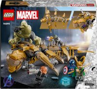 LEGO Marvel Avengers vs. Leviathan, Bauspielzeug, Set mit dem Hulk und den Minifiguren Captain America, Loki, Black Widow und Chitauri, Avengers-Spielset für Jungen und Mädchen ab 7 Jahren 76290