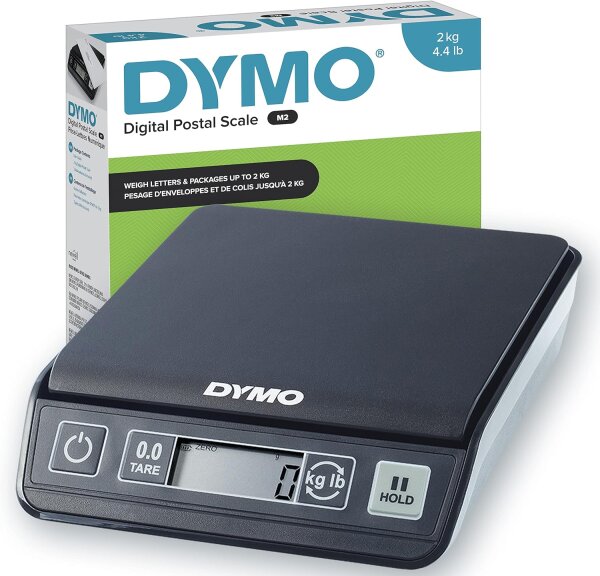 DYMO M2 Paketwaage | bis zu 2 kg | USB Briefwaage mit LCD-Bildschirm