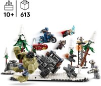 LEGO Marvel Avengers Assemble: Age of Ultron, BAU- und Spielset mit 8 Superhelden-Minifiguren wie Thor, dem Hulk und Iron Man, Bauspielzeug für Jungen und Mädchen, Abenteuer-Set 76291