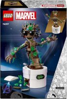 LEGO Marvel Tanzender Groot, animierte Minifigur eines Charakters aus Guardians of The Galaxy, interaktives Spielset, Superheldengeschenk für Jungen und Mädchen 76297