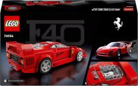 LEGO Speed Champions Ferrari F40 Supersportwagen, Spielset mit baubarem Spielzeugauto und Fahrer-Minifigur, Bauset zum Sammeln für Kinder, Geschenk für Jungen und Mädchen 76934