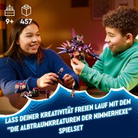 LEGO DREAMZzz Die Albtraumkreaturen der Nimmerhexe, magisches Kinderspielzeug, baubarer Kessel, Wolf oder Rabe, Fantasy-Spielset für Mädchen und Jungen ab 9 Jahren 71483