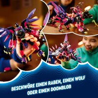 LEGO DREAMZzz Die Albtraumkreaturen der Nimmerhexe, magisches Kinderspielzeug, baubarer Kessel, Wolf oder Rabe, Fantasy-Spielset für Mädchen und Jungen ab 9 Jahren 71483