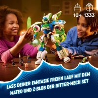 LEGO DREAMZzz Mateo und Z-Blob der Ritter-Mech, Spielset zum Umbauen für Jungen und Mädchen ab 10 Jahren, Geschenk für Kinder, Fantasy-Set, Roboter in 3 Varianten, Abenteuer-Spielzeug 71485