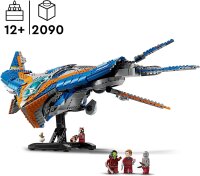 LEGO Marvel Guardians of The Galaxy: Die Milano, baubares Raumschiff-Modell mit 4 Superhelden-Minifiguren, Avengers Flieger für Weltraumabenteuer, Geschenk für Jungen und Mädchen 76286