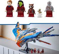 LEGO Marvel Guardians of The Galaxy: Die Milano, baubares Raumschiff-Modell mit 4 Superhelden-Minifiguren, Avengers Flieger für Weltraumabenteuer, Geschenk für Jungen und Mädchen 76286