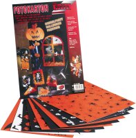 folia - 5689 Halloweenmotivkarton für Kinder zum Gestalten von Dekorationen Motivkarton (10 Bogen)