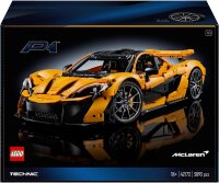 LEGO Technic McLaren P1, Set mit Supersportwagen für Erwachsene, Geschenk für Autofans, maßstabsgetreues Sammlerstück mit V8-Kolbenmotor und 7-Gang-Getriebe, Modell-Auto 42172