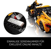 LEGO Technic McLaren P1, Set mit Supersportwagen für Erwachsene, Geschenk für Autofans, maßstabsgetreues Sammlerstück mit V8-Kolbenmotor und 7-Gang-Getriebe, Modell-Auto 42172