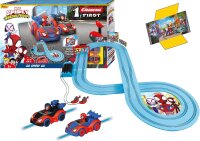 Carrera - 20063050 - Carrera First I Spidey Go Webs Go Rennbahn-Set I Auto für Rennbahn | Rennbahnen und lizensierte Slotcars | bis zu 2 Spieler | Für Kinder ab 3 Jahren & Erwachsene