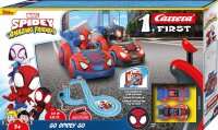 Carrera - 20063050 - Carrera First I Spidey Go Webs Go Rennbahn-Set I Auto für Rennbahn | Rennbahnen und lizensierte Slotcars | bis zu 2 Spieler | Für Kinder ab 3 Jahren & Erwachsene